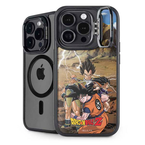Dragon Ball Z Goku Versus Saiyans iPhone 14 Pro Kickstand Case